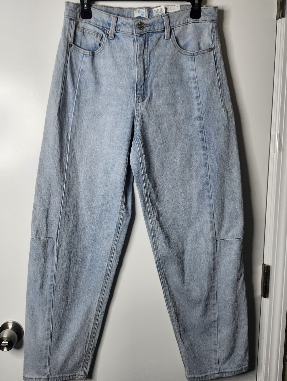 Light Wash High Rise Barrel Jeans - Picture 3 of 13